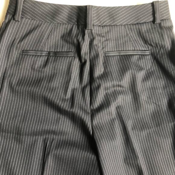 NWT Loro Piana Brooks Brothers pinstripe stretch wool wide leg trousers size 4 - Picture 6 of 10